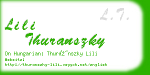 lili thuranszky business card